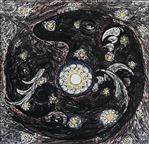 วรรฏฏะจักร วรรฏฏะจิต 1, The Cycle of Rebirth and Mind 1, Likit Nisitanakarn, 2008, Acrylic on canvas, 150x150cm