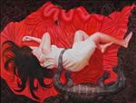 คุกคาม, The Menaced, Kiatanan Lamchan, 2009, Oil on canvas, 135x180cm