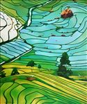 The rice terraces, 2017, Oil on canvas, 100x120 cm.