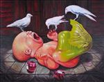 สภาวะโลกร้อน สภาวะ 1, Environmental Impact Upon Life I, Waiyawut Promrat, 2009, Oil on canvas, 150x190cm