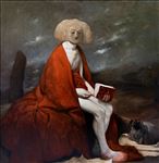 The First Astrologer, 2024, Oil on Linen, 170 x 170 cm.