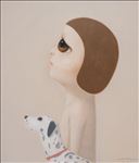 Kowit Wattanarach, Me and a dog, 2023, Oil on Linen, 140 x 120 cm.