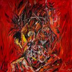 หัวลาน้ำ, Dead Drunk, 2010, Oil on canvas, 150x150cm