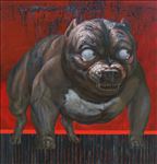 ฆ่าความโกรธได้บุญ, Kill the anger is merit, 2012, Oil on canvas, 148x160cm