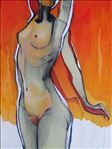 Woman 1, 2009, mixed media on canvas, 100x80cm