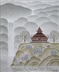 ธรรมสถาน, The place of Dham 1, Songdej Thipthong, 2008, Acrylic on canvas, 90x70cm