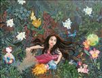 Imagination Girl III, 2019, Oil and acrylic on canvas, 90x120 cm.