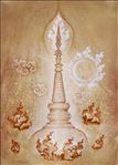 อุเทลิกเจดีย์, Autasik Pagoda, 2007, Acrylic on canvas, 50x70cm