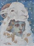 Thunchanok Plakulsantikorn ,Winter, 2023, tempara and acrylic on canvas, 45 x 60 cm.