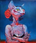 Older sister เจ๊แมว 1, 2014, Oil on canvas, 120x100 cm.