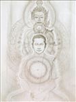 เทวดารักษา, The Protection of God, 2007, Drawing on Paper, 17.5x20cm