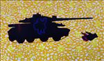 Tank of Mercy : Combating violence with violence, รถถังแห่งความเมตตา : ความรุนแรงสู้ด้วยความรุนแรง, 2011, Oil on Linen, 200x340cm