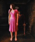 ภายในห้องมืด, In the dark room, Kiatanan Lamchan, 2009, Oil on canvas, 170x145cm