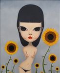 Kowit Wattanarach, "The sunflowers No.2", 2022, Oil on linen, 110x90 cm.