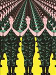 ทหาร HAPPY Soldiers (Female) 2,, 2018, Print on vinyl, 200x150 cm.