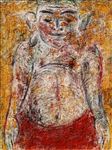 ท่านอ้วน/ The Fat Man, 2008,  Acrylic and Tempera on Canvas, 120x90cm