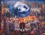 Tribhum Asia (Three Worlds of Asia : Earth, Heaven, Hell) เอเชียไตรภูมิ, 2022, Oil on Linen, 200 x 250 cm