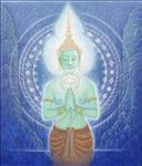 องค์อินทร์ผู้ศรัธาธรรม, The Indra Adhere to Dhamma, 2007, Acrylic on canvas, 60x70cm
