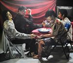 เวทสังคม (Social stage), 2014, Oil on canvas, 180x200 cm.
