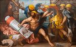 If Samson were the artist no.1 ถ้าแซมซันเป็นจิตรกร หมายเลข 1, 2019, Oil on linen, 150x240 cm.