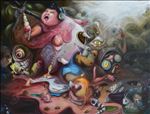I want I scream, 2011, Oil on canvas, 160x250cm