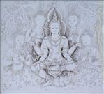 เทพรักษา, The god of Protection, 2007, Pen on paper, 30x40cm