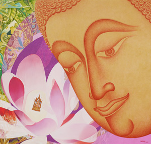 Panya buddha, 2008, Acrylic on canvas, 150x160 cm