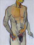 Man 1, 2009, mixed media on canvas, 100x90cm
