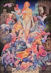 ความปรารถนาสุข (The Desire for Happiness), 2026, Acrylic on Canvas, 240 x 170 cm ความปรารถนาสุข (The Desire for Happiness), 2026, Acrylic on Canvas, 240 x 170 cm