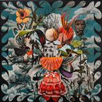 Rebirth in the sweet melancholy การเกิดใหม่ท่ามกลางความเศร้าอันแสนหวาน, 2026, Oil on linen, 100 x 100 cm
