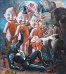 อวตาร (Avatar), 2025, Oil on linen, 200 x 180 cm