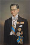 King Rama IX no.1, 2025, Oil on linen, 86 x 58 cm