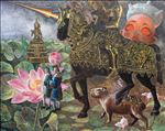 ค้นหาเทวธรรม (Quest for Divine Virtue), 2025, Oil on linen, 200 x 250 cm