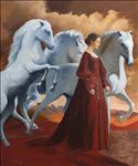 A pony is a childhood dream. A horse is an adulthood treasure, 2025, Oil on linen, 180 x 150 cm