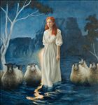 When the ocean miss the sand, 2025, Oil on linen, 150 x 140 cm.