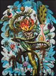 A bloom born of distortion no.2, 2026, Oil on linen	, 80 x 60 cm