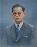 King Rama IX no.7, 2025, Oil on linen, 51 x 41 cm