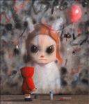 Kowit Wattanarach, My wall, 2026, Oil and spray on linen, 140 x 120 cm