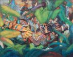 Manufactured Still Life, consume, 2026, Oil on linen, 70 x 90 cm