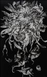 Passion, Determination กิเลส ความตั้งมั่น, 2026, Drawing carbon on linen, 240 x 150 cm Passion, Determination กิเลส ความตั้งมั่น, 2026, Drawing carbon on linen, 240 x 150 cm