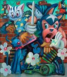 hey !, 2025, Oil on canvas, 160 x 140 cm.