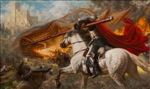 Saint George and the Dragon, 2025, Oil on linen, 140 x 230 cm Saint George and the Dragon, 2025, Oil on linen, 140 x 230 cm