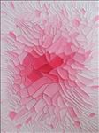Between Seasons 1, 2026, Clay and acrylic on canvas	, 80 x 60 cm