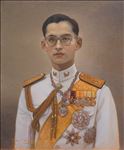 King Rama IX no.3, 2025, Oil on linen, 61 x 51 cm