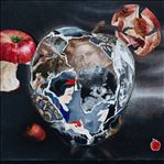 Truth Beneath the Apple Skin, 2026, Oil on linen, 153 x 153 cm Truth Beneath the Apple Skin, 2026, Oil on linen, 153 x 153 cm