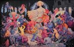 ความเบ่งบานในสวนกิเลส (Blooming in the Garden of Desire), 2026, Acrylic on Canvas, 160 x 250 cm ความเบ่งบานในสวนกิเลส (Blooming in the Garden of Desire), 2026, Acrylic on Canvas, 160 x 250 cm