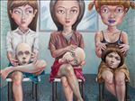 Queue รอคิว, 2013, Oil on canvas, 200x150 cm. Queue รอคิว, 2013, Oil on canvas, 200x150 cm.