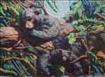 Manufactured Still Life, mother bear, 2026, Oil on linen, 120 x 160 cm