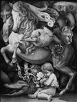 The middle mind ใจเป็นกลาง, 2026, Drawing carbon on linen	, 80 x 60 cm