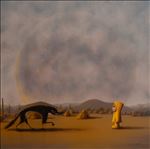 I meet a fox, 2025, Oil on linen, 150 x 150 cm. I meet a fox, 2025, Oil on linen, 150 x 150 cm.